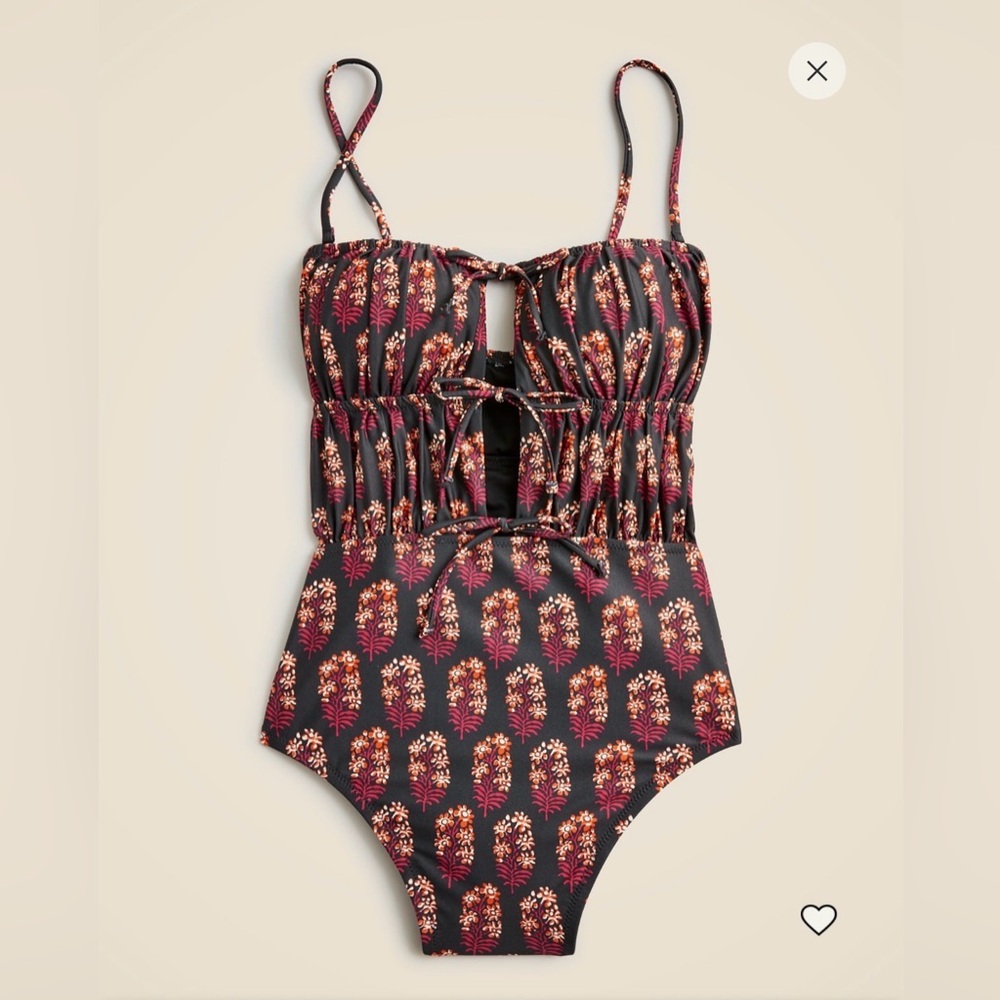 NWT - J Crew ruched cutout one piece swimsuit